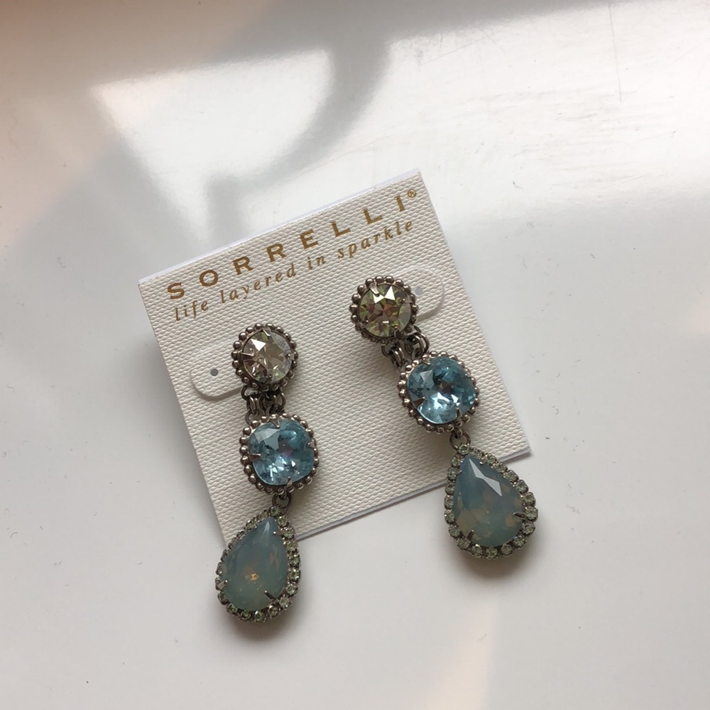 Sorrelli Three Stone "Ocean" Earring, NWT-Boutique - Picture 8 of 16